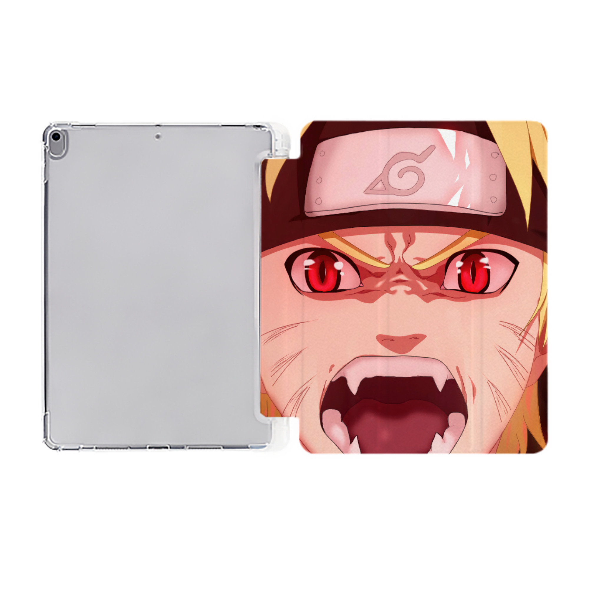 （画像用） NARUTO -ナルト- NARUTO -ナルト- 疾風伝 IPad ケース ペン収納付き 三つ折りスタンド PUレザー×シリコン 対応機種9.5/10.5/10.9インチ